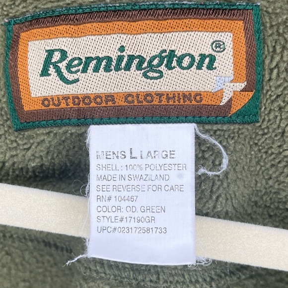 VINTAGE Remington Green Fleece hunting vest Large - Picture 5 of 5